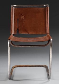 A Sven Markelius tubular steel chair by Stockholms Nya Järnsängsfabrik, ca 1930.