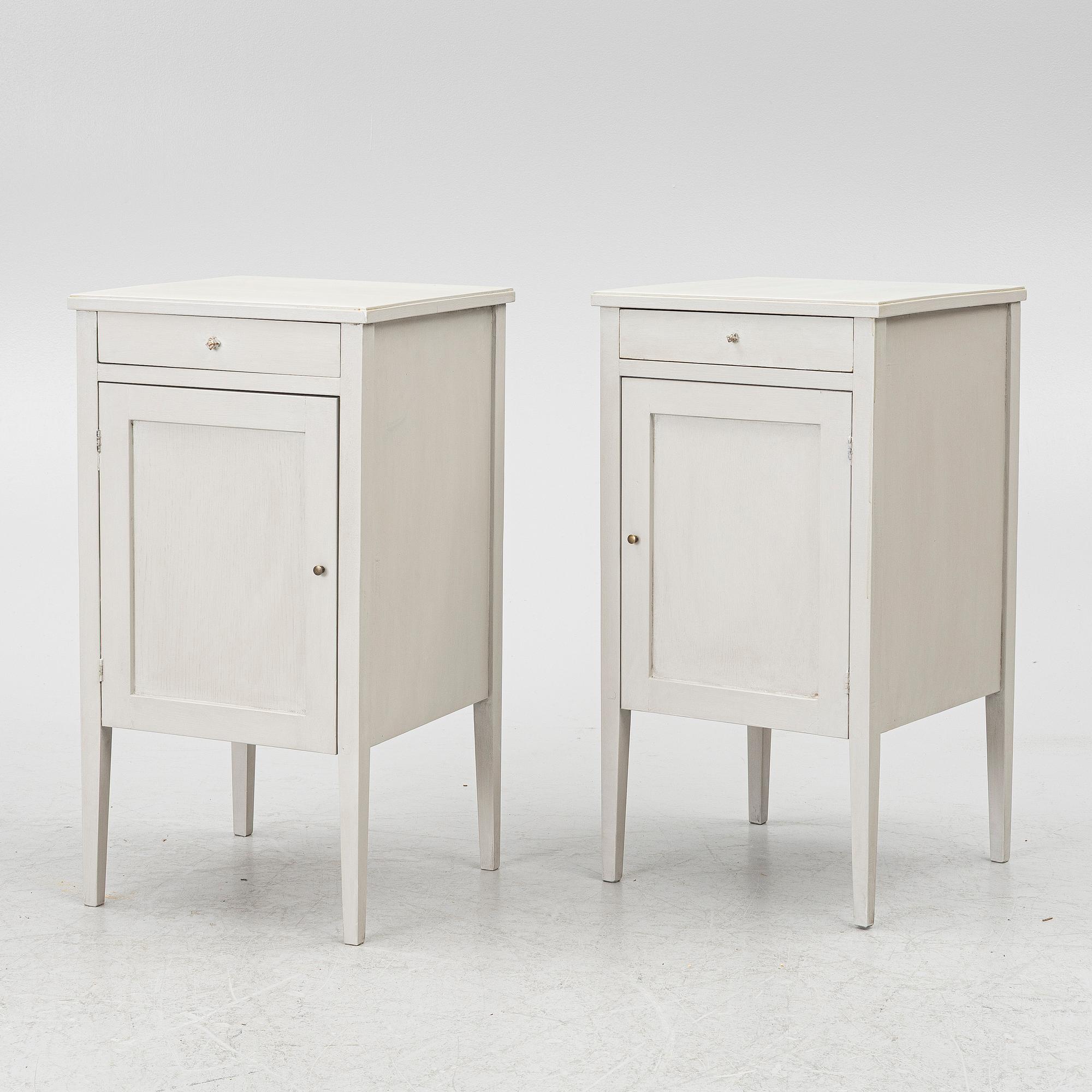 Nightstands, a pair, 20th century.