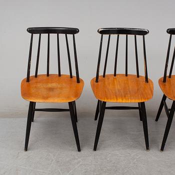 Four 'Fanett' chairs by Ilmari Tapiovaara, Edsbyverken, Sweden.