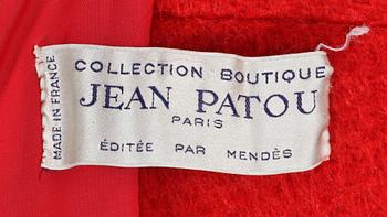 A 1960s/70s red wool coat by Jean Patou.