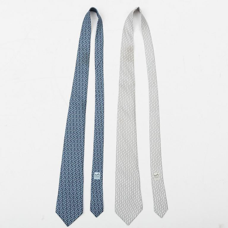HERMÈS, two silk ties.