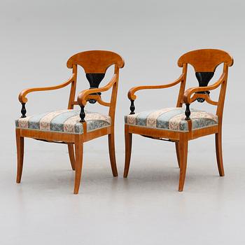 KARMSTOLAR, 1 par, Karl Johan stil, 1900-talets första hälft.
