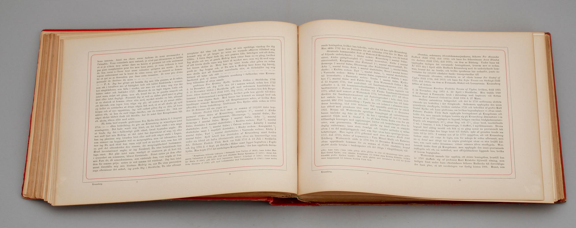 BOK: Uplands Herrgårdar af CA Klingspor och B Schlegel, F & G Beijers förlag 1881.