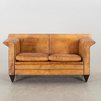 BART VAN BEKHOVEN, a second half of the 20th century leather sofa.