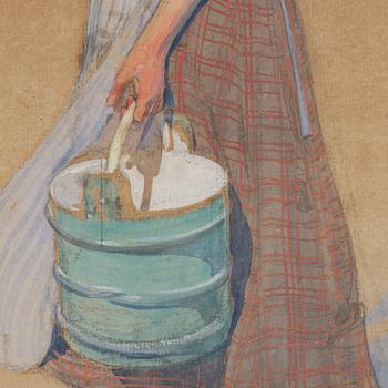 Carl Larsson, "Flickan med ämbar" (The girl with a bucket).