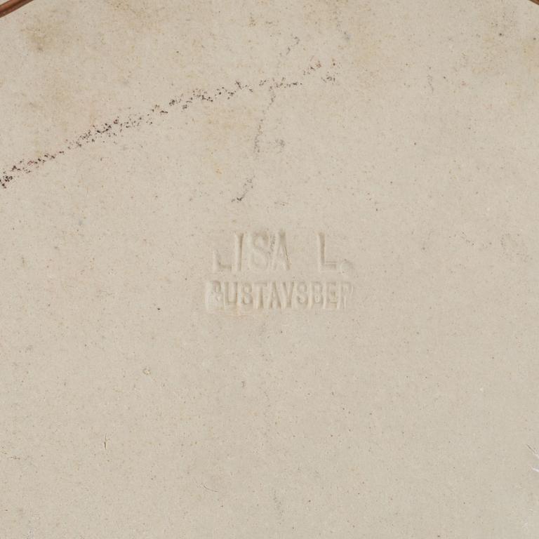 Lisa Larson, plakett, Gustavsberg, 1900-talets andra hälft.