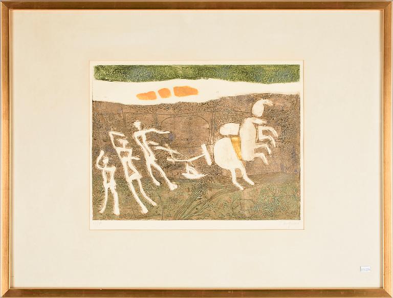 JAMES COIGNARD, carborundumetsningar, 2st, sign o numr.