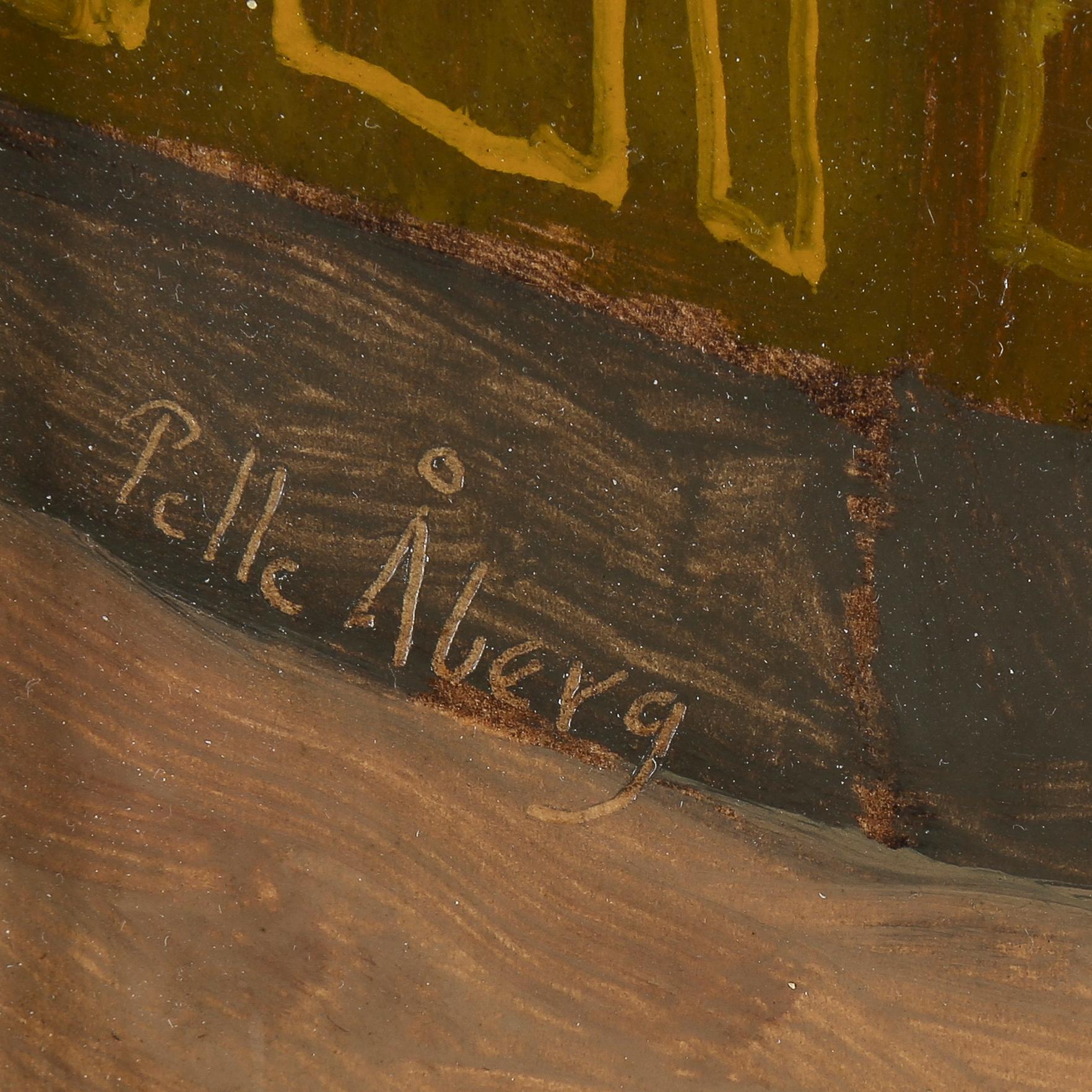 PELLE ÅBERG, olja på pannå, signerad.