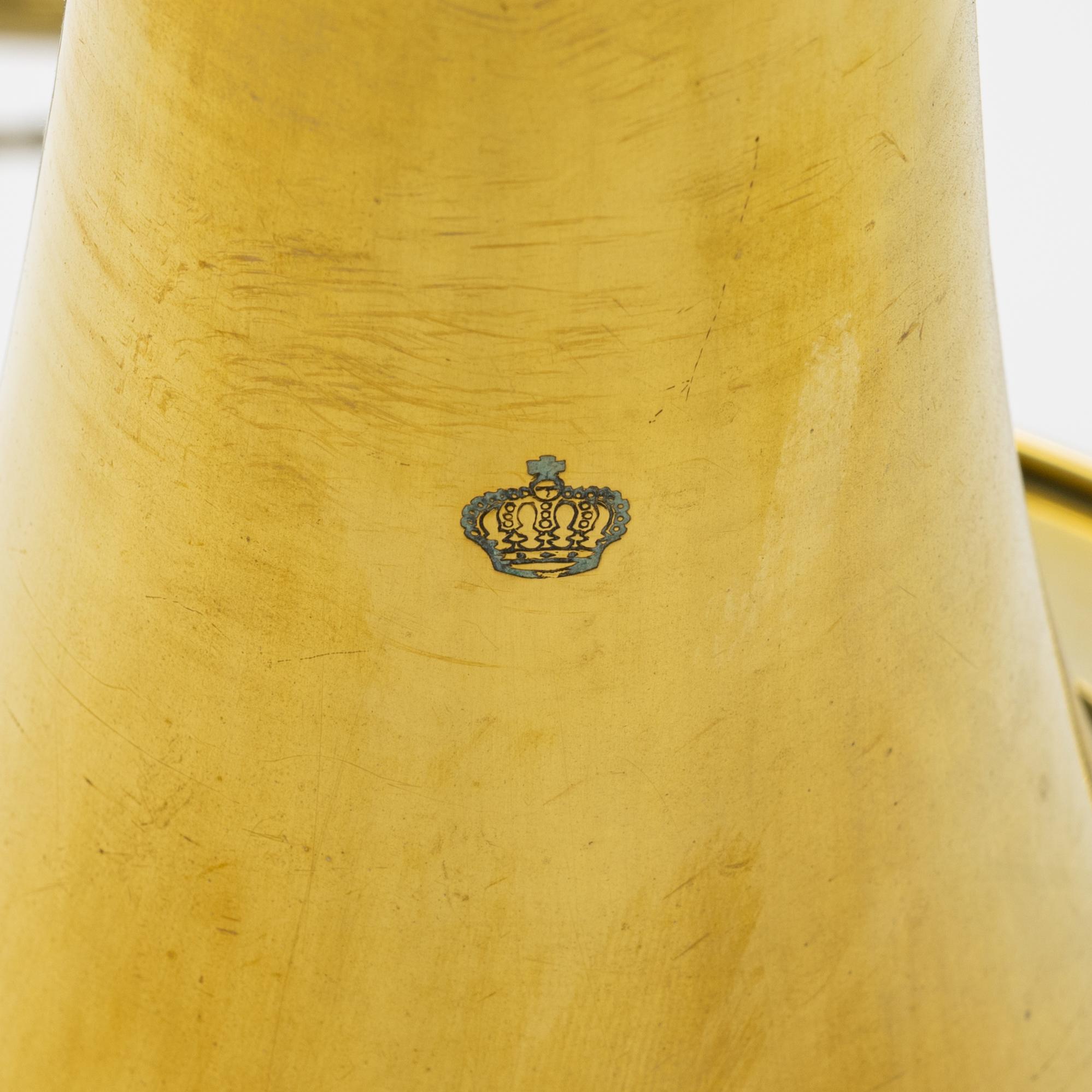 A valve trombone, 19th or early 20th Century.