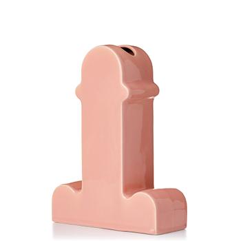 Ettore Sottsass, a "Shiva" pink glazed ceramic vase, B.D Barcelona, Spain post 1973.