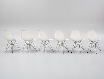 Charles & Ray Eames, stolar, 6 st, "Plastic chair", Vitra, 2006.