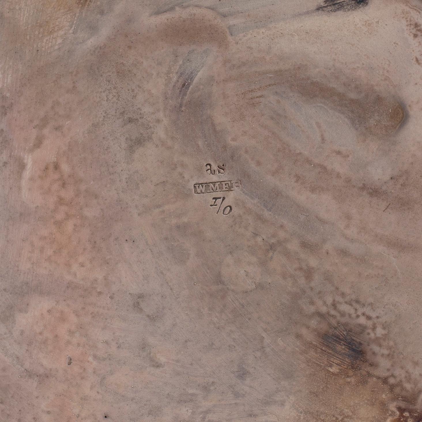 WÜRTTEMBERGISCHE METALLWARENFABRIK, kanna, jugend, försilvrad metall, Tyskland, 1900-talets början.