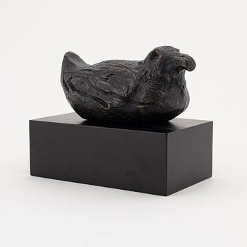 Henrik Allert, sculpture. Signed. Foundry mark. Bronze, total height 14 cm, length 17 cm.