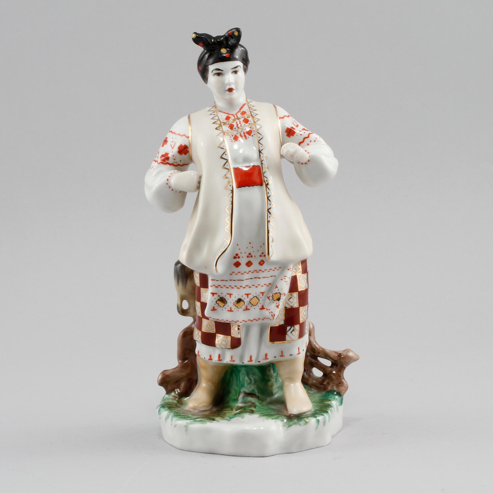 FIGURIN, porslin, Kiev, Sovjetunionen, 1900-talets andra hälft.