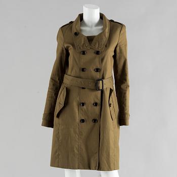 A green trenchcoat by Burberry.