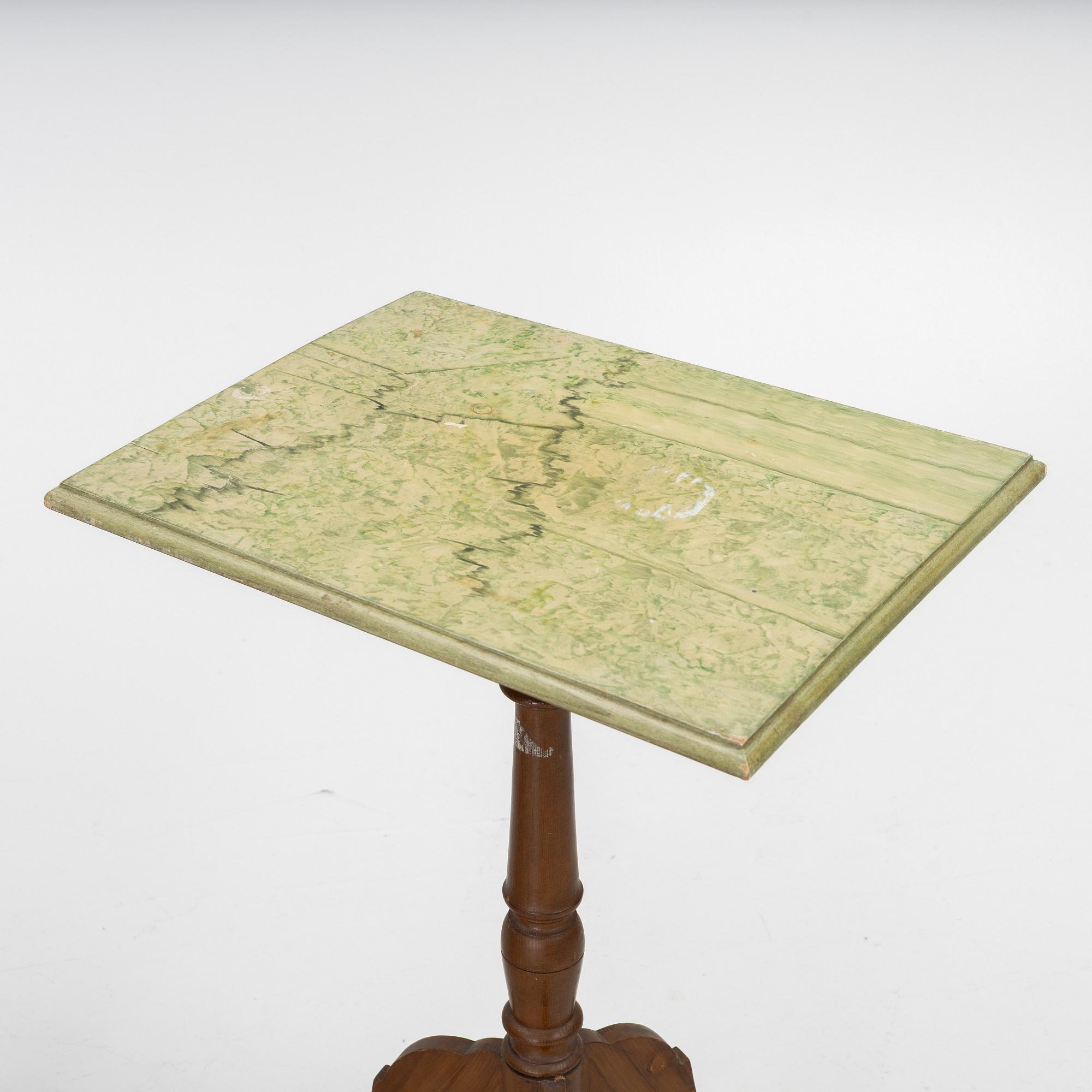 Lamp table/ folding table, a pair, 19th century.