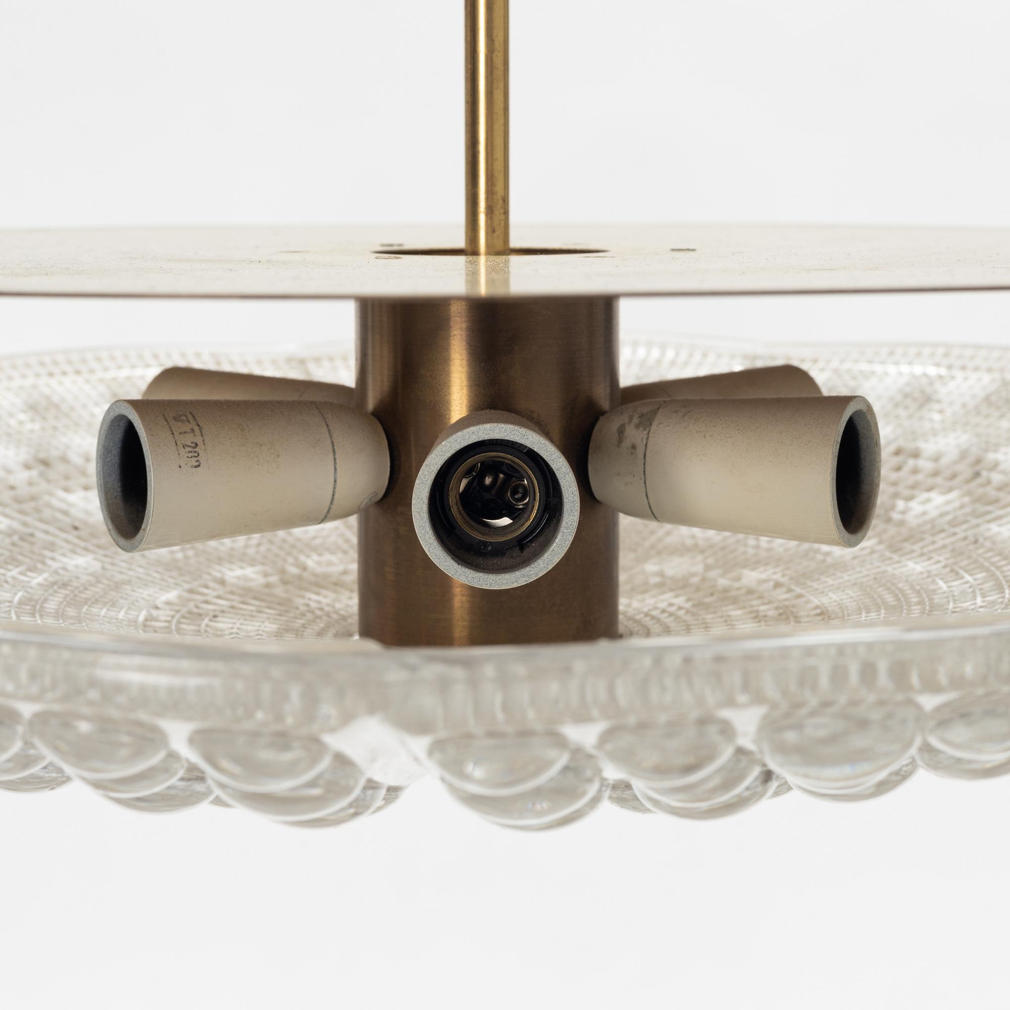 Carl Fagerlund, ceiling light, Orrefors second half of the 20th century.