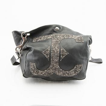 A Jimmy Choo leather handbag.