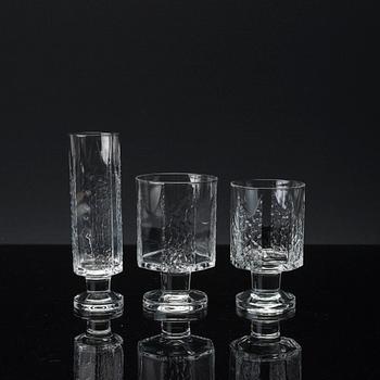 A IITTALA GLASS TABLEWARE, 57 PCS.