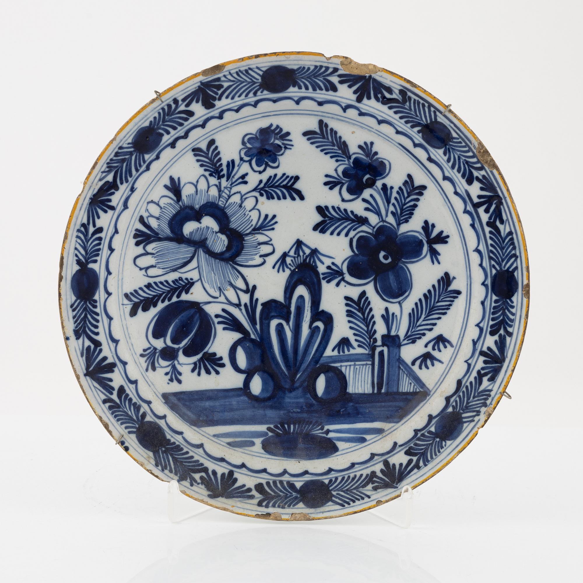 fajance plate, Holland, 1700/1800's.