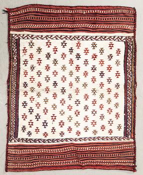 Bachtiari sofreh rug semi-antique, approx. 118x90 cm.