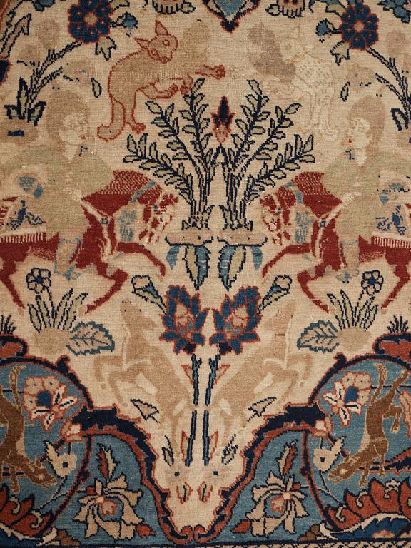MATTO, semi-antique Tabriz figural, ca 400 x 298,5 cm.