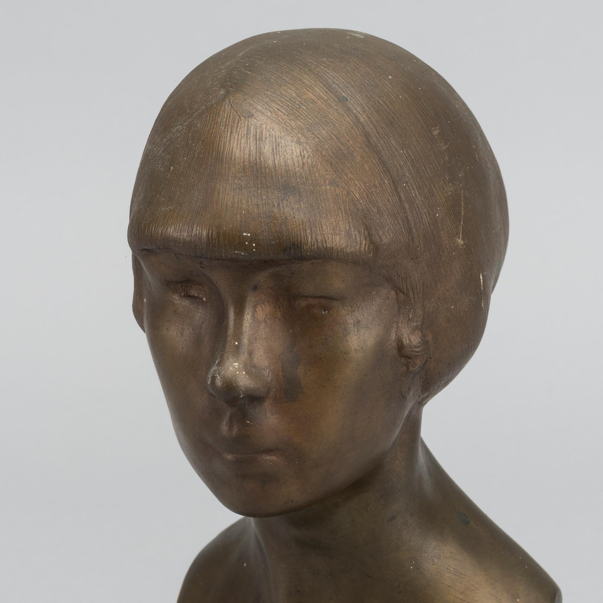 ANDERS OLSON, sculpture signed and dated 1915.