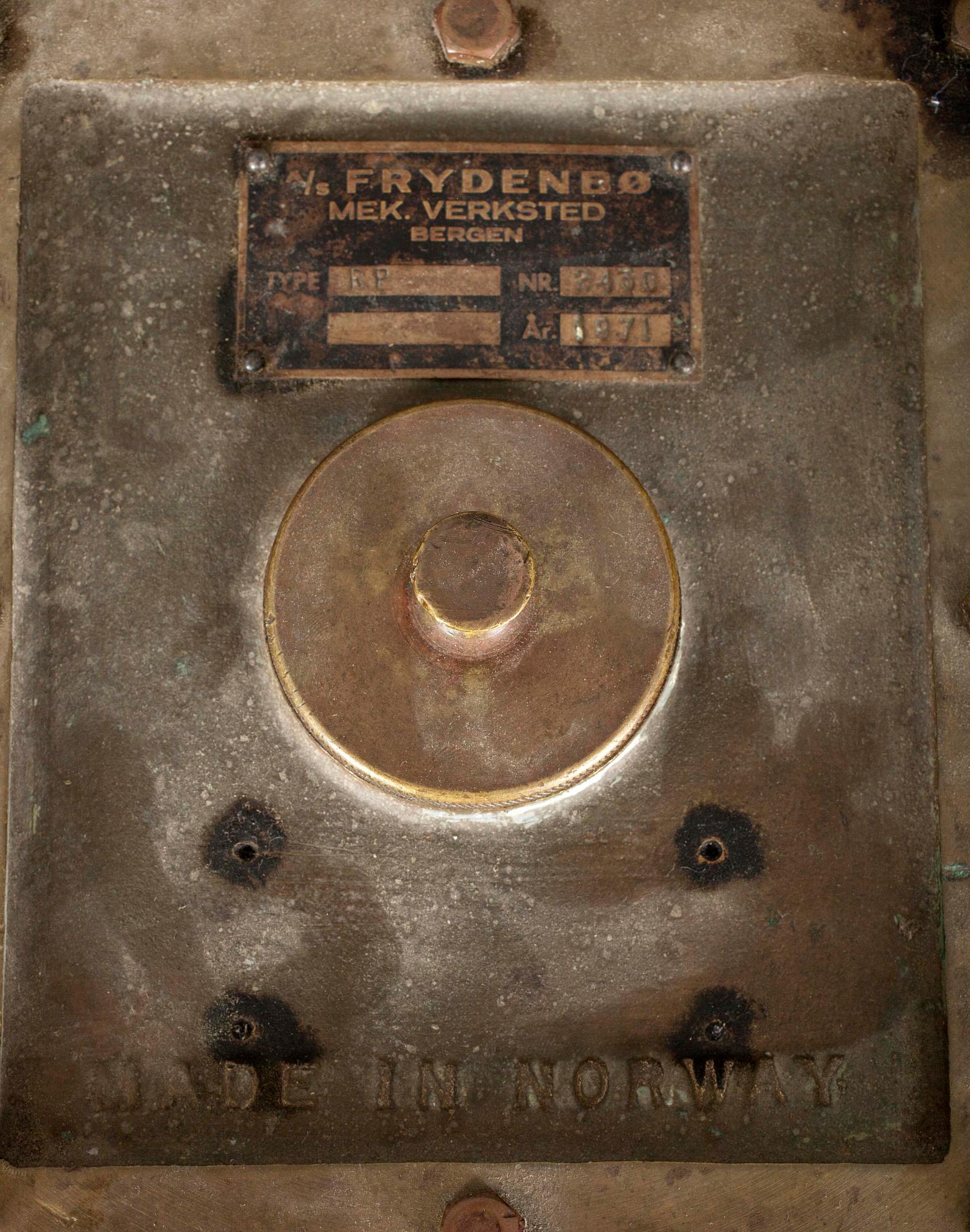 RODER, A/S Frydenbø, mässing, stål samt trä, Norge.