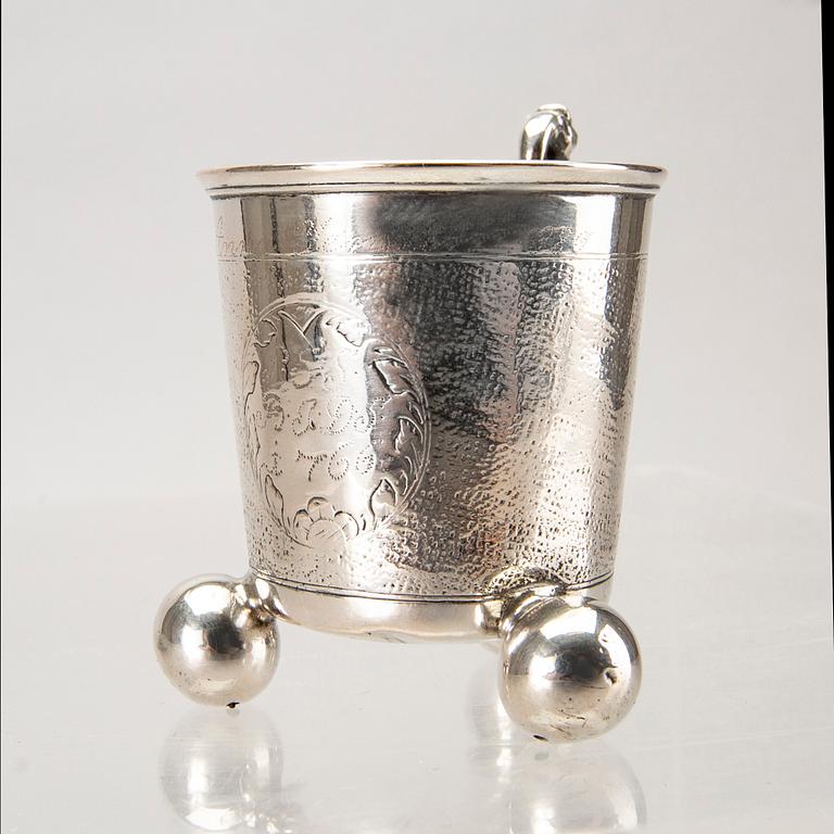BÄGARE 2 st silver 1700-tal.