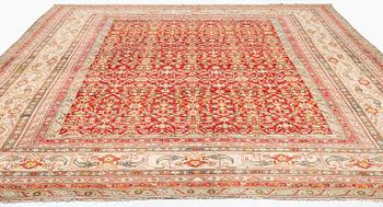 An antique Agra carpet, North India, c. 470 x 370 cm.
