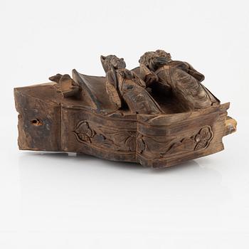 A wooden sculpture, China, presumably late Qing dynasty.