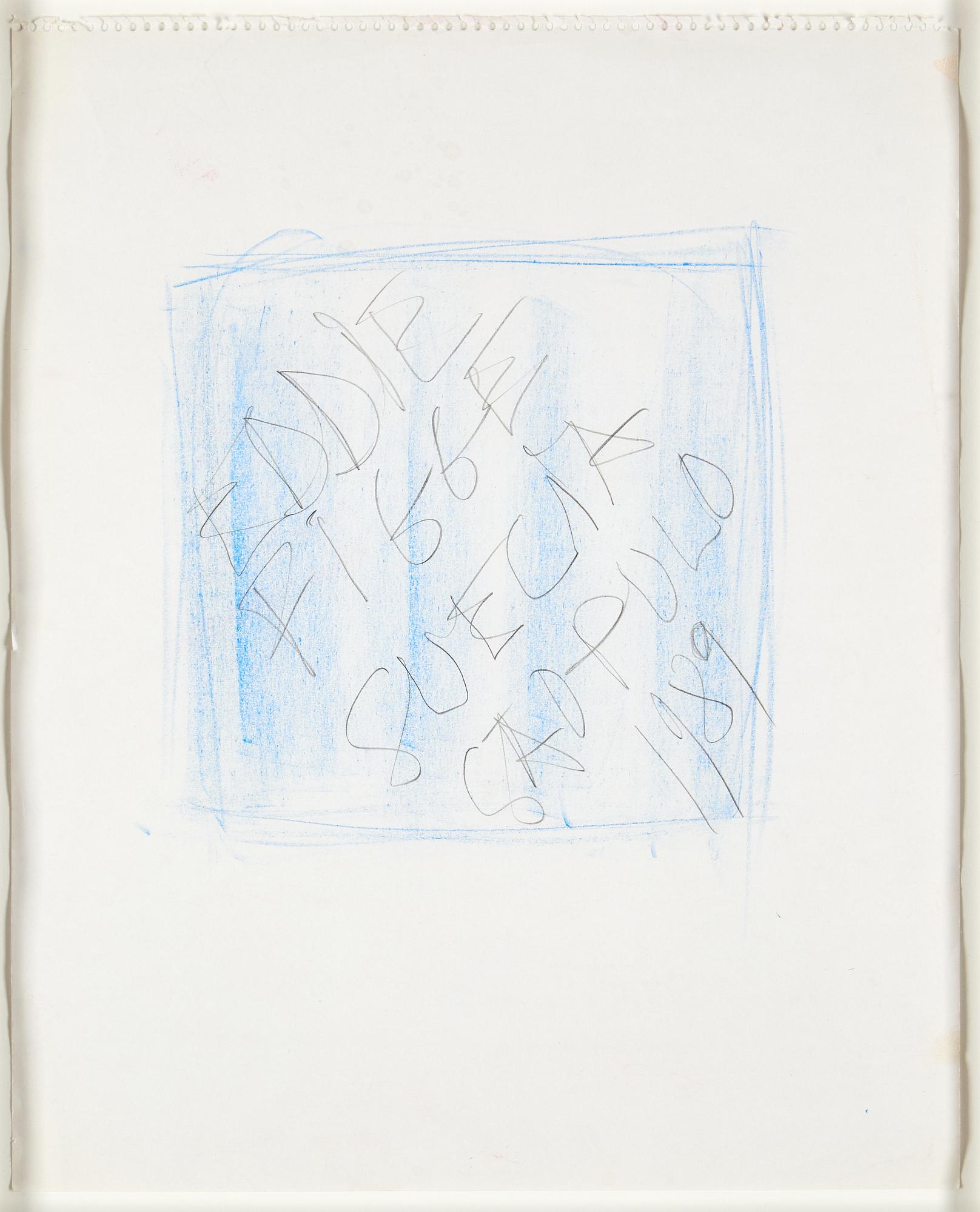 Eddie Figge, mixed media on paper, signed and dated 1989.