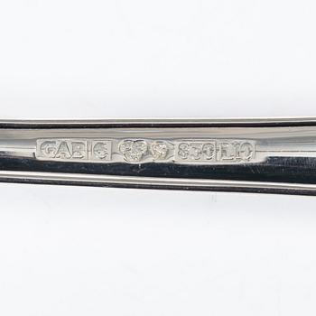 Bestickservis, 152 delar, silver, modell Svensk rund, GAB och Eskilstuna, Stockholm, 1962-90.