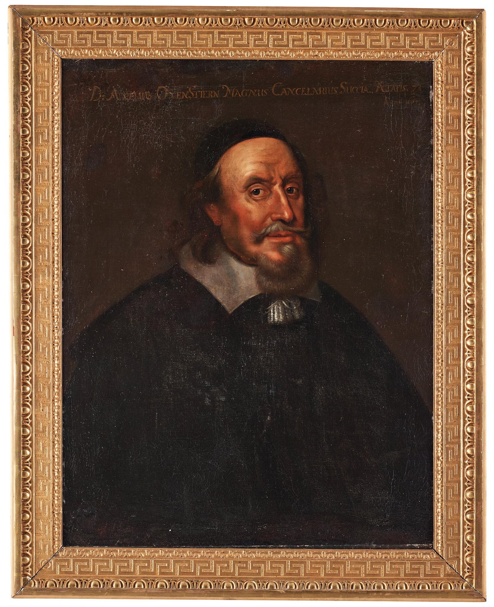 David Beck Circle of, "Axel Oxenstierna" (1583-1654)
"D. Axelus Oxenstiern Magnus Cancelarius Succia, Atatis 71, Anno 1654".