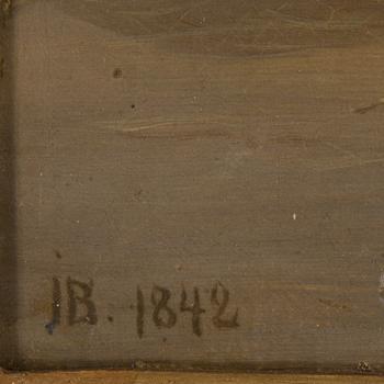 JOHAN CHRISTIAN BERGER, olja på duk, signerad JB och daterad 1842.