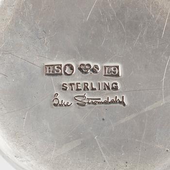 Åke Strömdahl, sockerskål och gräddkanna, sterling silver, Stockholm 1961.