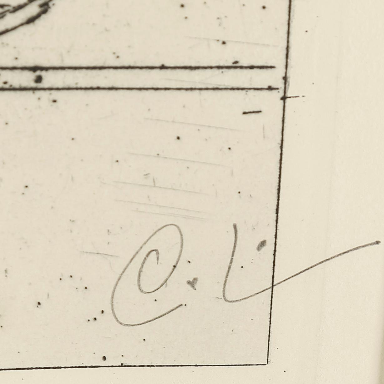 CARL LARSSON, etching, signed C.L. in pencil. Executed 1913. State 2. 165 signed copies. "An Artist's Wife".