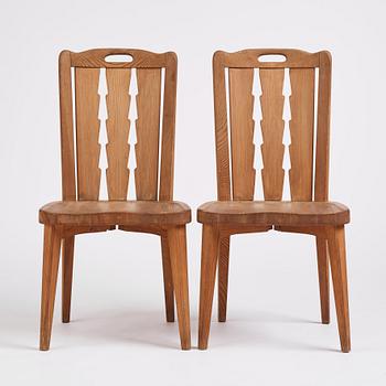 Nordiska Kompaniet, a pair of Swedish Modern pine 'Ekerö' chairs, ca 1947.