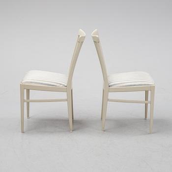 A dining table and six chairs by Carl Malmsten for Bodafors.