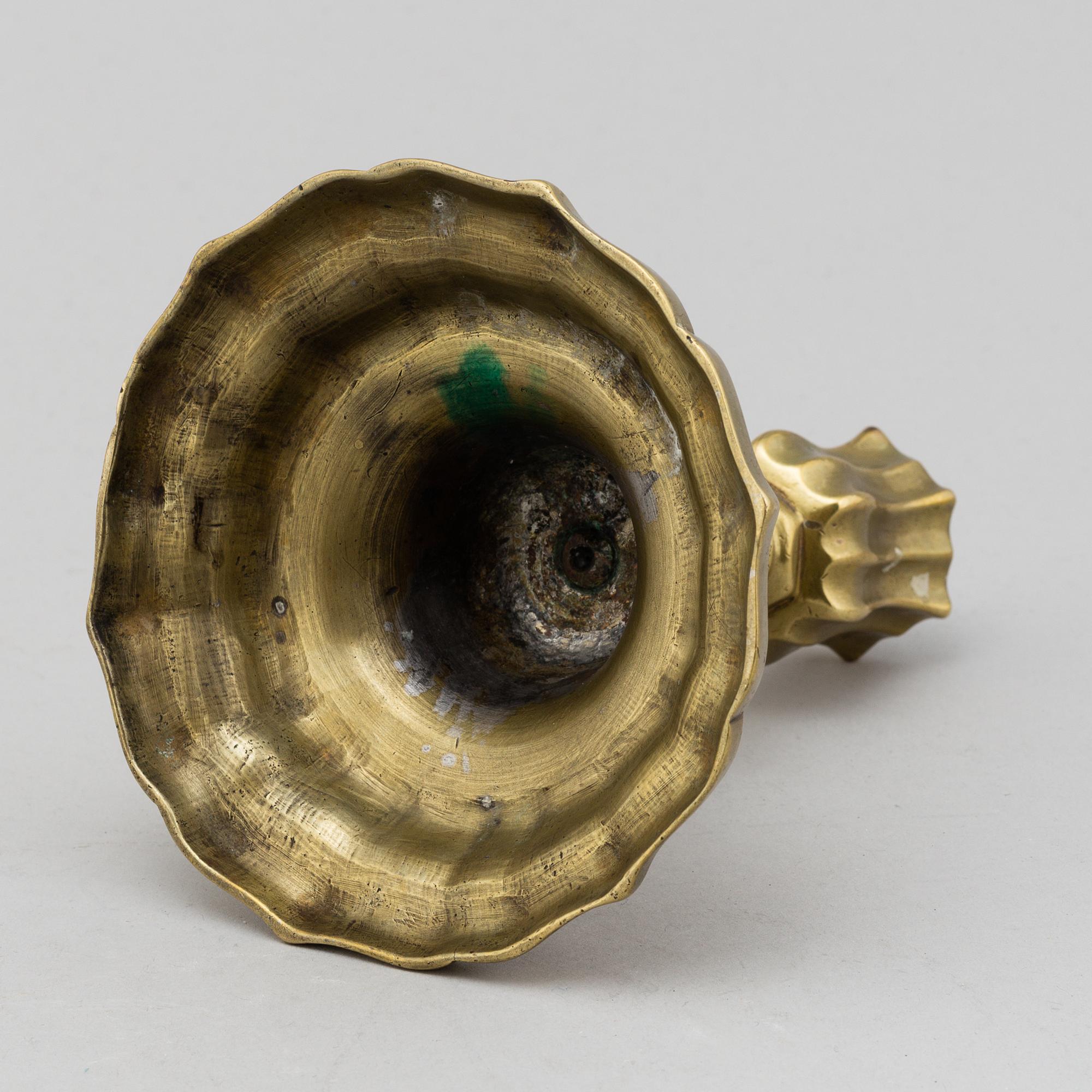 LJUSSTAKE, argent haché,  rokoko, 1700-tal.