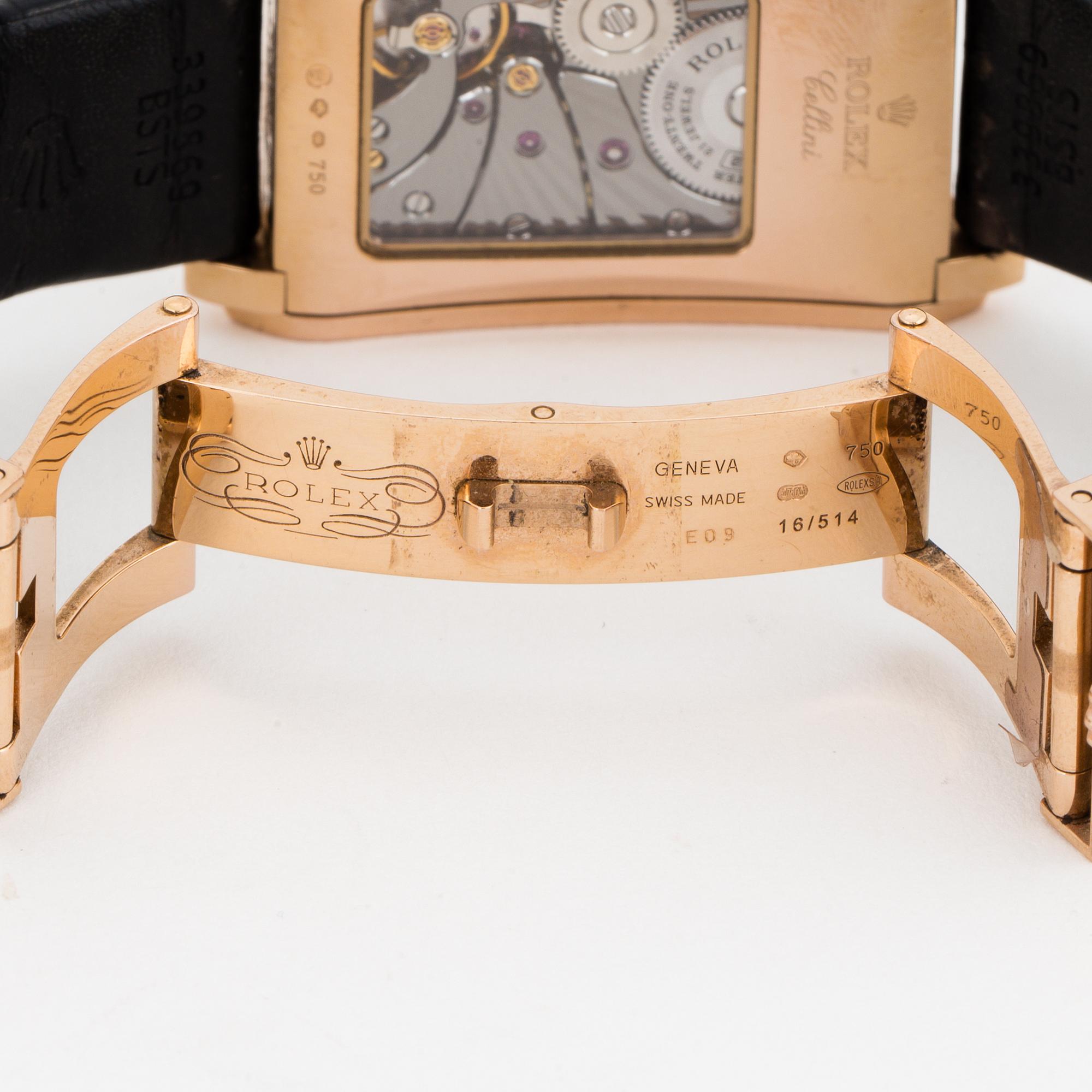 ROLEX, Cellini, Prince, Chronometer, wristwatch, 26,5 x 36 (44) mm.