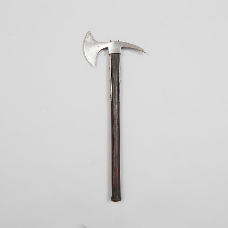 A Swedish Royal military Boarding Axe model 1780 from the Swedish Navy.