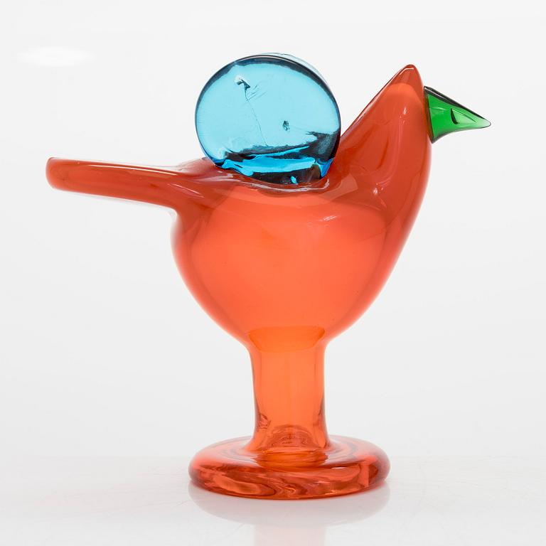 Oiva Toikka, a glass bird, signed Oiva Toikka, Nuutajärvi Notsjö.