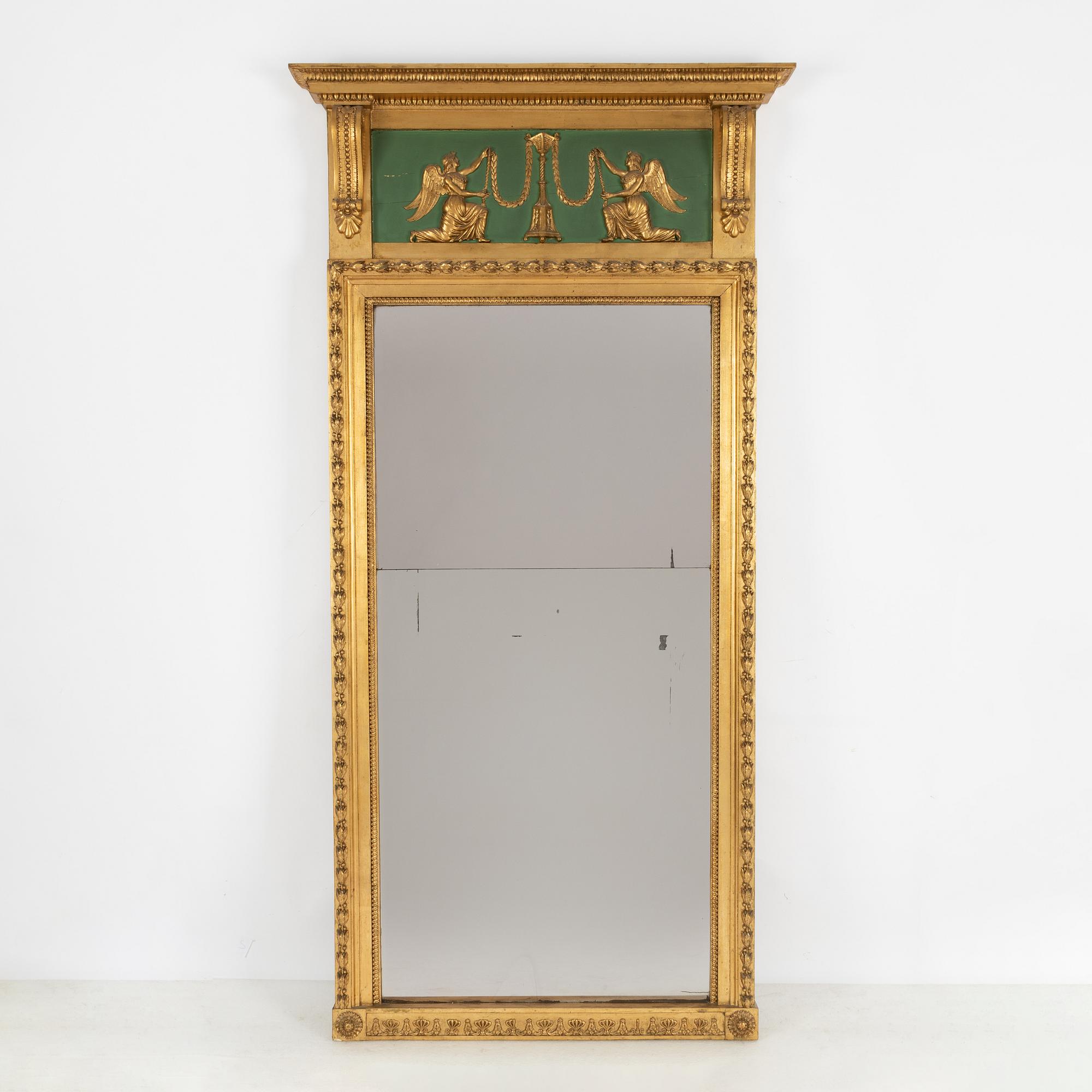 A Swedish Empire mirror attributed to J. Frisk (mirror manufacturer in Stockholm 1805-24).