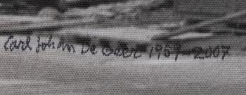 Carl Johan De Geer,  photo sublimation signed and dated 1959-2007. Numbered 1/3.