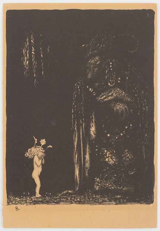 John Bauer, "En sådan eländig liten bleknos! Sa trollet".