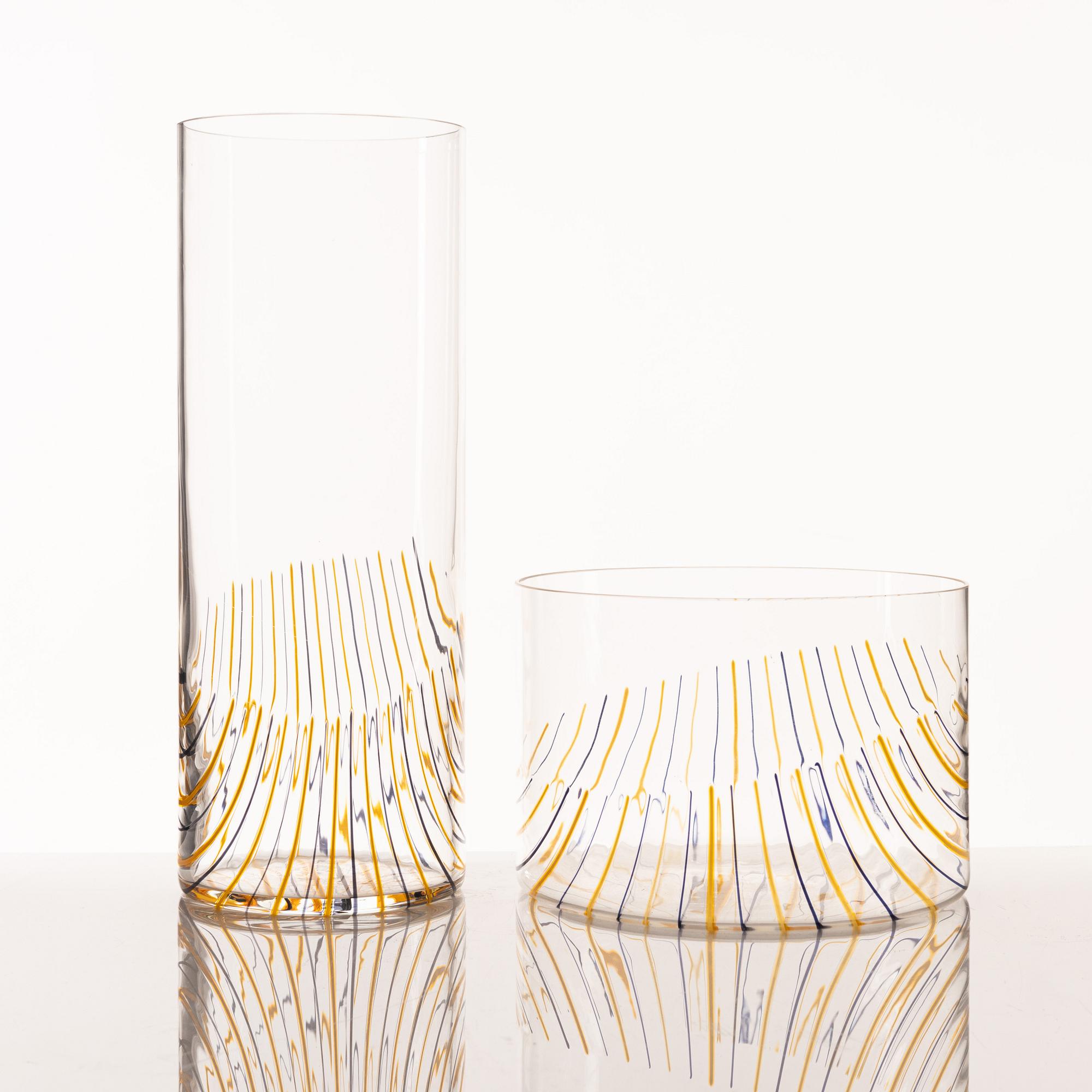 Rosanna Toso, vas och skål, glas, Fratelli Toso, Italien, 1900-talets andra hälft.