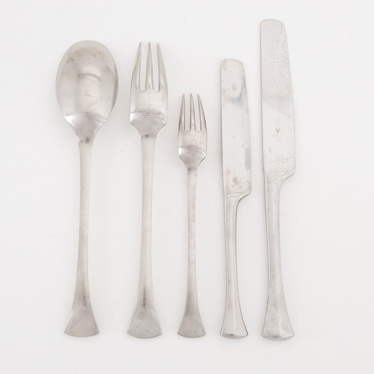 A Danish steel cutlery, Jens Harald Quistgaard, Dansk Designs France IHQ (74 pieces).