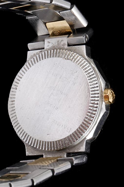 ARMBANDSUR, dam, Baume & Mercier, Riviera, quartz, stål och guld, 1990-tal.
