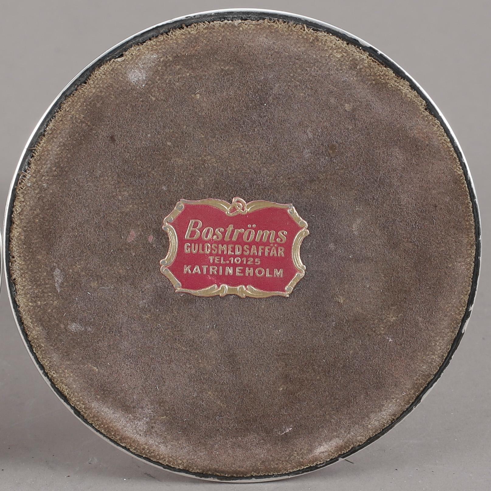 LJUSSTAKAR, 4st snarlika, silver, K&EC, Göteborg, 1956.